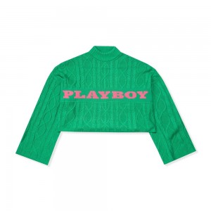 Chamarras Playboy The Flare Jean Light Wash Mujer Verdes | PLBY-592870