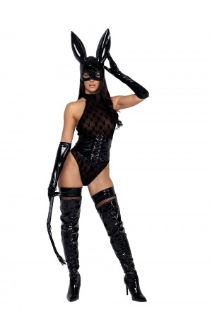 Costumes Playboy The Basics Tanga Mujer Negros | PLBY-592717