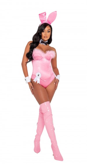 Costumes Playboy The Essentials Rib Brief Mujer Negros | PLBY-592706