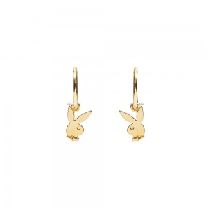 Joyas Playboy Bunny Huggie Hoops Mujer Dorados | PLBY-592621