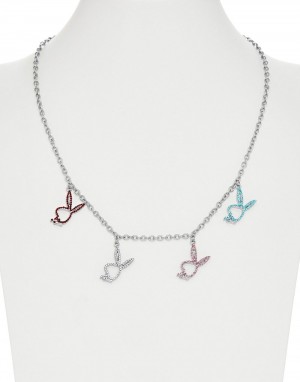 Joyas Playboy Multi-Rabbit Head Necklace Mujer Multicolor | PLBY-592617