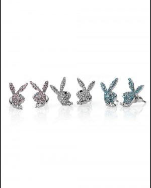 Joyas Playboy Playboy Bunny Stud Earrings, Multi-colored 3 Pack Mujer Multicolor | PLBY-592622