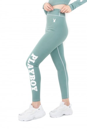 Pantalones Jogger Playboy 80's Fitness - 6pcs Set Mujer Verdes | PLBY-592789