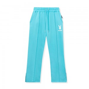 Pantalones Jogger Playboy Bunny Deporte - 6pcs set Mujer Azules Claro | PLBY-592777