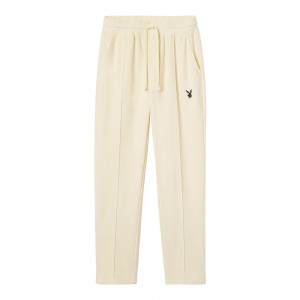 Pantalones Jogger Playboy PLAY ALABASTER GLEAM CREAM Hombre | PLBY-592989