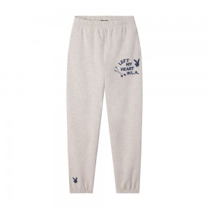 Pantalones Jogger Playboy The Essentials Modal Mujer Grises | PLBY-592756