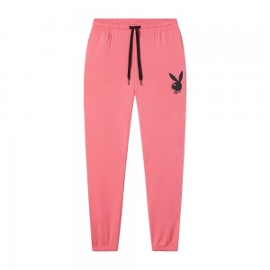Pantalones Jogger Playboy x John Richmond Classic Logo Hombre Fucsia | PLBY-592971