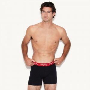Ropa Interior Playboy The Basics Boxer Brief Hombre Negros | PLBY-592941