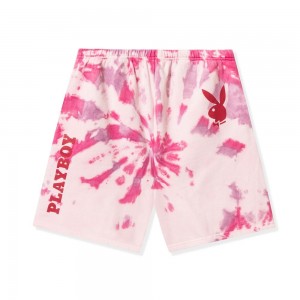 Short Playboy Camper Terry Romper Mujer Rosas | PLBY-592755