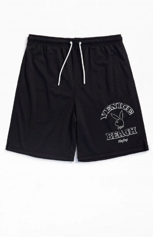 Short Playboy PB Venice Beach Mesh 17" Hombre Negros | PLBY-592947