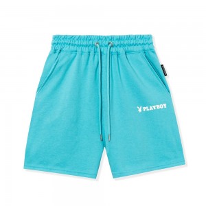 Short Playboy The Icon Shimmer Mujer Azules Claro | PLBY-592759