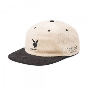 Sombreros Playboy Tokyo Club Khaki Bill Strapback Hombre Kaki Negros | PLBY-592933