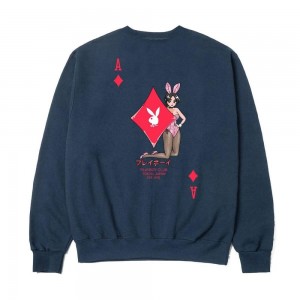 Sudadera Playboy Ace of Diamonds Hombre Azul Marino | PLBY-593012