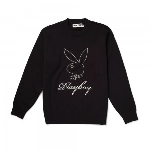 Sudadera Playboy Classic Hombre Negros | PLBY-593085