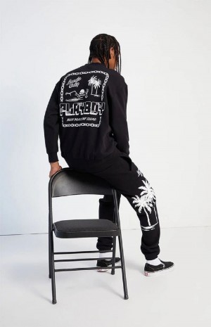 Sudadera Playboy PB Rocky Point Hombre Negros | PLBY-593018