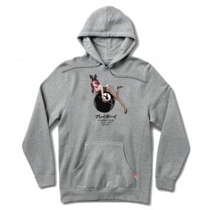 Sudadera con Capucha Playboy 8-Ball Tokyo Club Hombre Grises | PLBY-593007