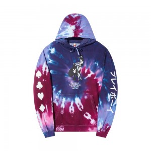Sudadera con Capucha Playboy Ace of Spades Tie Dye Hombre Morados | PLBY-593094