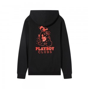 Sudadera con Capucha Playboy Anniversary Bunny Hombre Negros Rojos | PLBY-593088