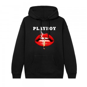 Sudadera con Capucha Playboy November 2013 Cover Hombre Negros | PLBY-593044