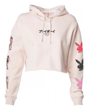 Sudadera con Capucha Playboy Polar Mujer Rosas | PLBY-592830