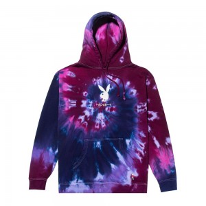 Sudadera con Capucha Playboy Tokyo Club Tie-Dye Hombre Morados | PLBY-593014