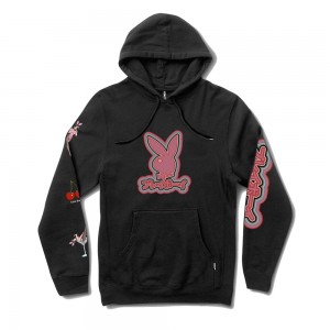 Sudadera con Capucha Playboy Tokyo Club 3.0 Hombre Negros | PLBY-593009