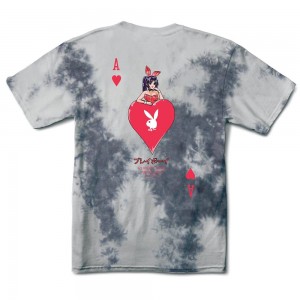 T-shirt Playboy Ace of Hearts Tie-Dye Hombre | PLBY-593138
