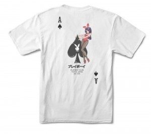 T-shirt Playboy Ace of Spades -Colo Hombre Blancos | PLBY-593139
