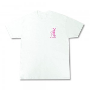 T-shirt Playboy Dice Chair Hombre Blancos | PLBY-593195
