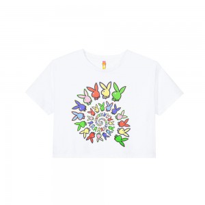 T-shirt Playboy Horror Film Masthead Baby Mujer Negros | PLBY-592900