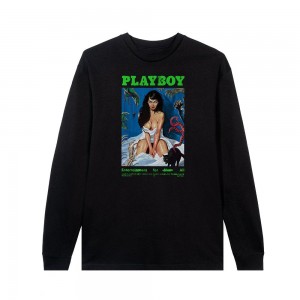 T-shirt Playboy Horror Film Masthead Long Sleeve Hombre | PLBY-593279