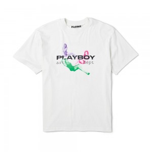 T-shirt Playboy Illusion Hombre Grises | PLBY-593226