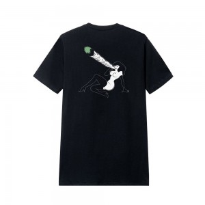 T-shirt Playboy Inhale Femlin Hombre Negros | PLBY-593114
