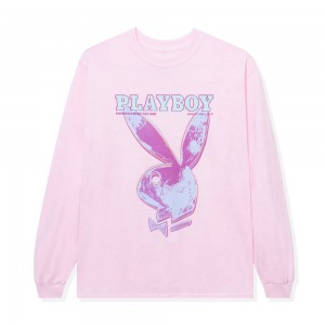 T-shirt Playboy January 1986 Andy Warhol Cover Long Sleeve Hombre Rosas | PLBY-593213