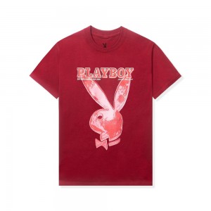 T-shirt Playboy January 1986 Andy Warhol Cover Hombre Rojos | PLBY-593212