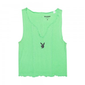 T-shirt Playboy N950PB Puffer Vest Mujer Verdes | PLBY-592898