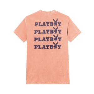 T-shirt Playboy Peach Estampados Hombre Coral | PLBY-593263