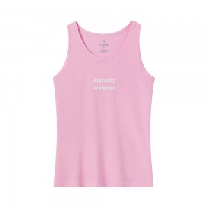 T-shirt Playboy Playmate of the Year k Print Hombre Rosas Blancos | PLBY-593180