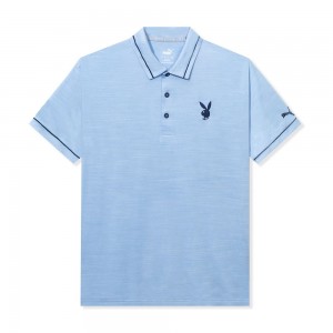 T-shirt Playboy Puma Golf Monarch Performance Polo Hombre Azules | PLBY-593246