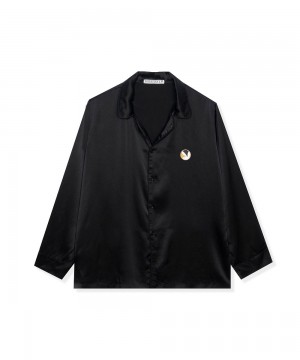 T-shirt Playboy Silk Button Down Colla Hombre Rojos | PLBY-593282