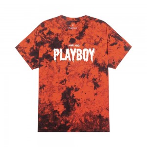 T-shirt Playboy Slime Masthead Hombre Naranjas Negros | PLBY-593238