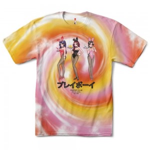 T-shirt Playboy Tokyo Club Happy Hour Tie-Dye Hombre | PLBY-593177