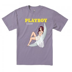 T-shirt Playboy Tokyo Club Moonlit Hombre Lavanda | PLBY-593169