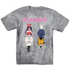 T-shirt Playboy Tokyo Club Scoot Tie-Dye Hombre | PLBY-593175