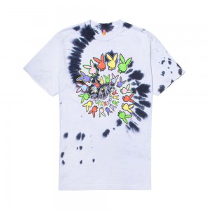 T-shirt Playboy x Color Bars Spiral Tie-Dye Hombre | PLBY-593253