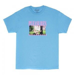 T-shirt Playboy x Pleasures Swinging Playmate Hombre Azules | PLBY-593223